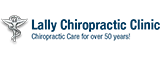 Lally Chiropractic Clinic header logo with stylized winged figure